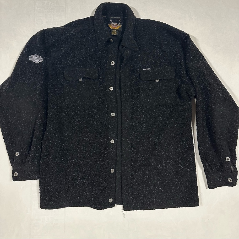 Vintage 90s Harley Davidson Textured Fleece Men’s XXL